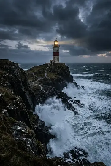 Storm-watch lighthouse